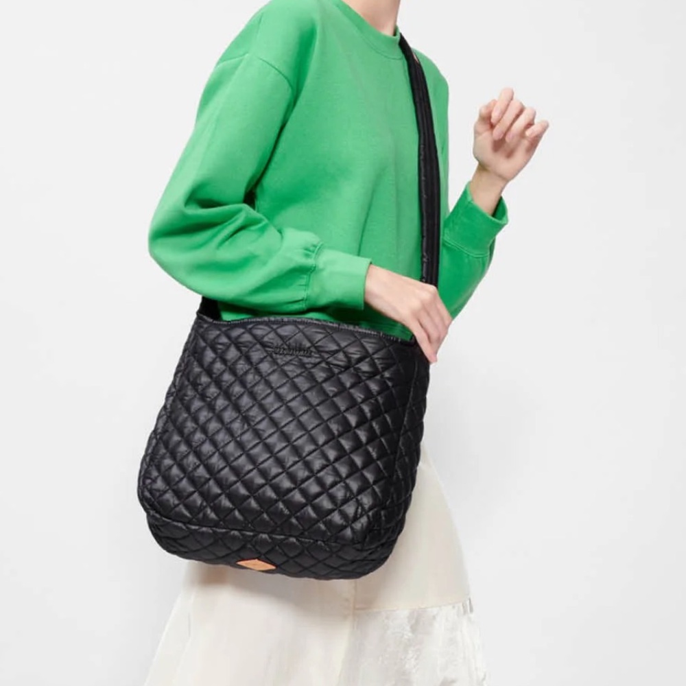MZ Wallace Black Quilted Crossbody Shoulder Bag